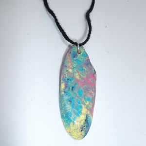 Wearable Art Rainbow Driftwood Necklace